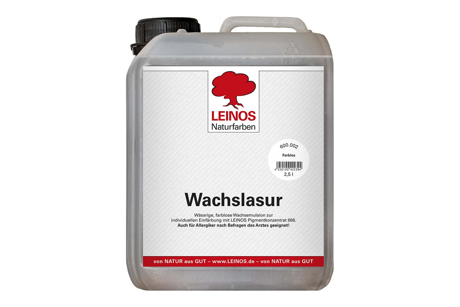 Leinos Wachslasur auf Wasserbasis 600 Farblos