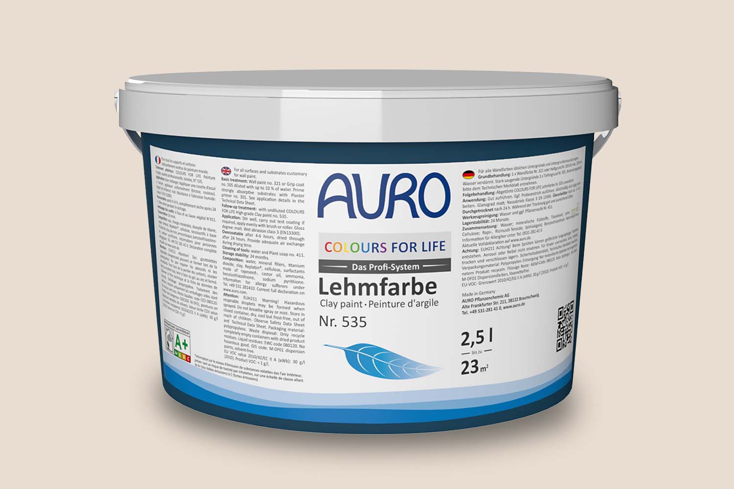 Auro Profi-Lehmfarbe Nr. 535 rice paper Colours For Life