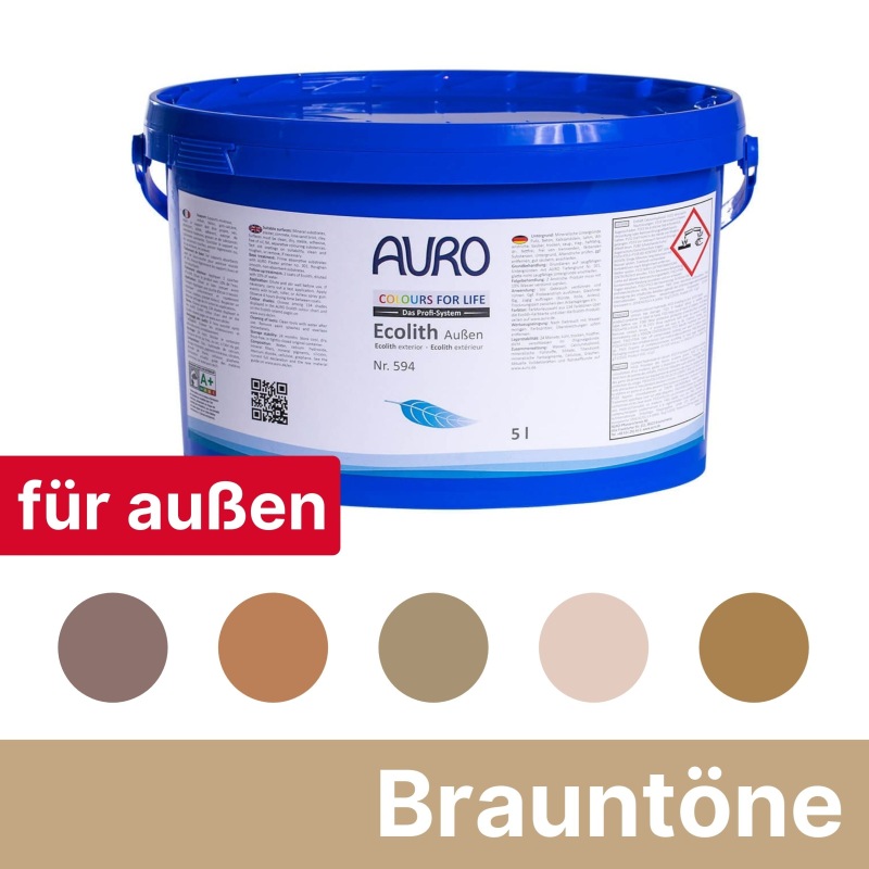 Auro Ecolith Kalkfarbe für außen - Braun