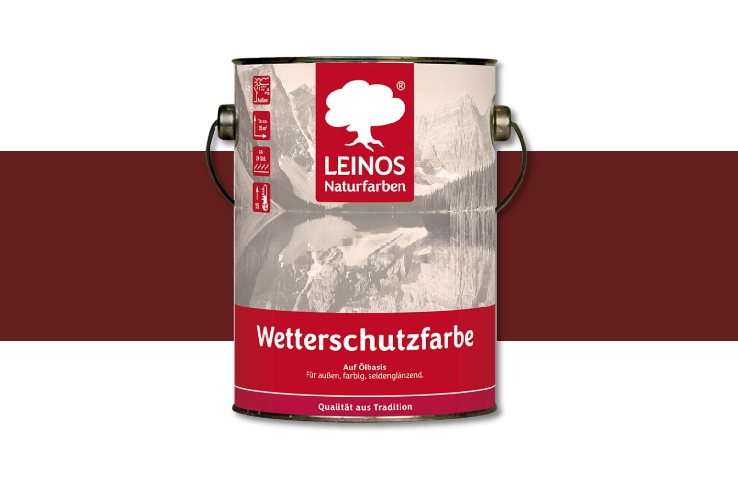 Leinos Wetterschutzfarbe auf Ölbasis 850 Schweden-Rot