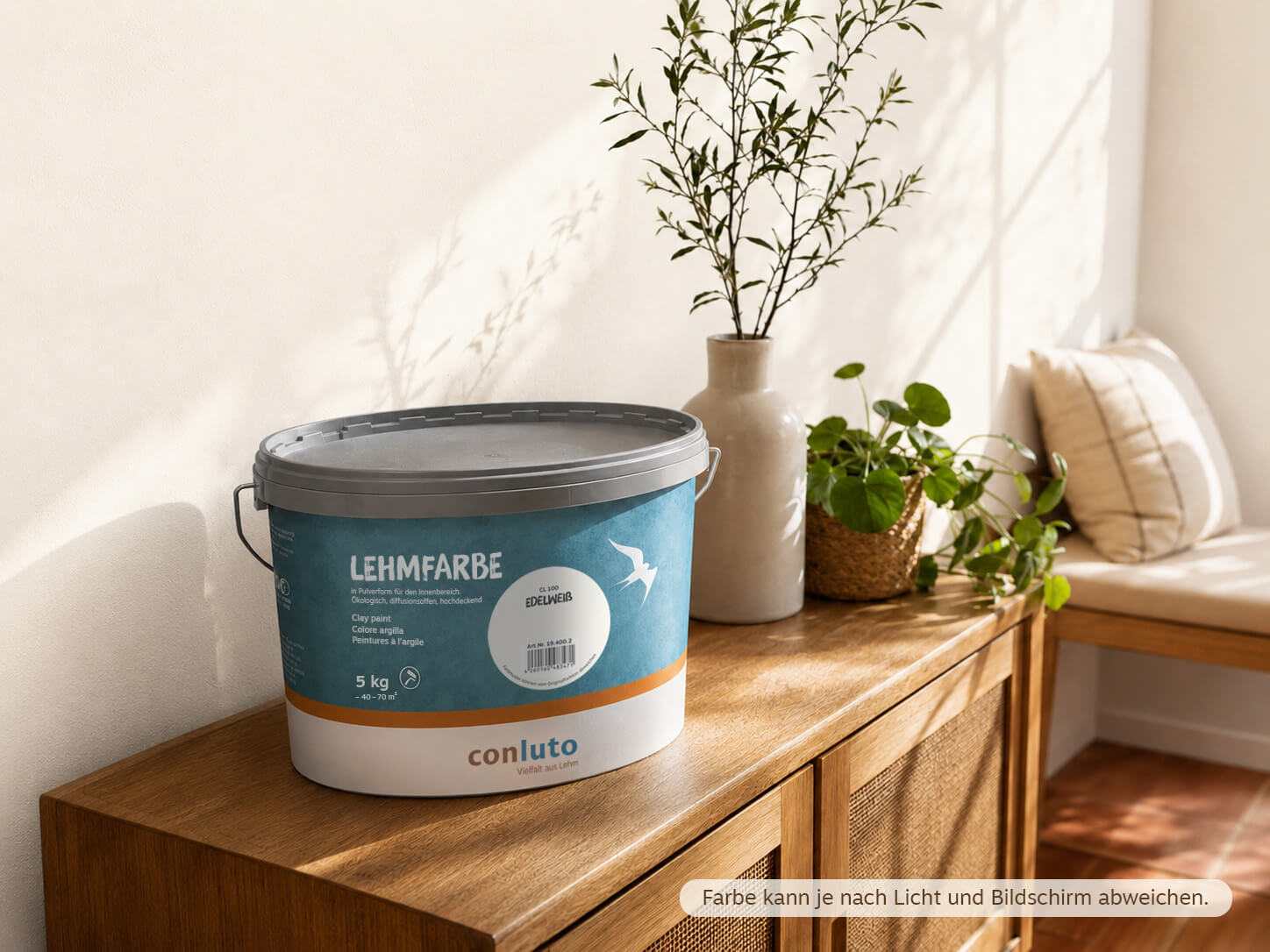 conluto Lehmfarbe Edelweiß