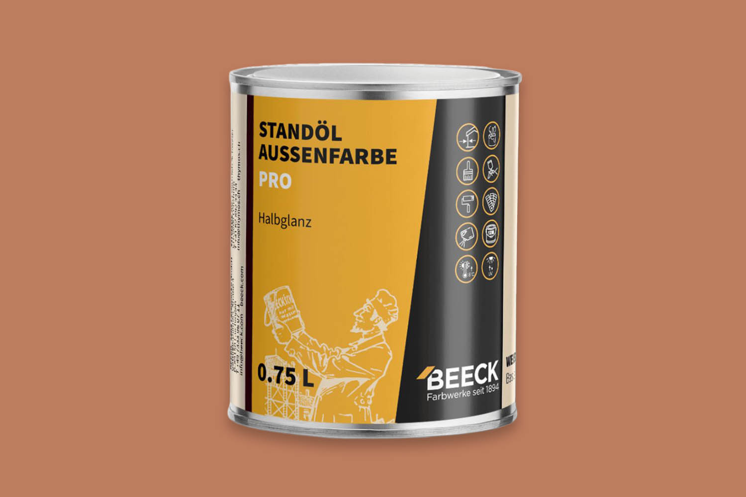Beeck Standöl-Außenfarbe Pro seidenglanz Zinnoberrot 03