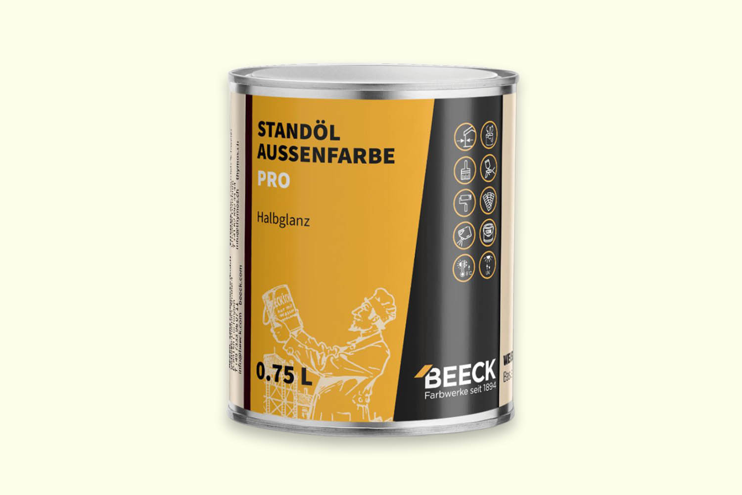 Beeck Standöl-Außenfarbe Pro seidenglanz Weiß