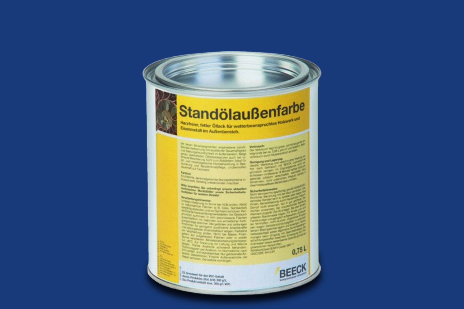 Beeck Standöl-Außenfarbe seidenglänzend Ultrablau 