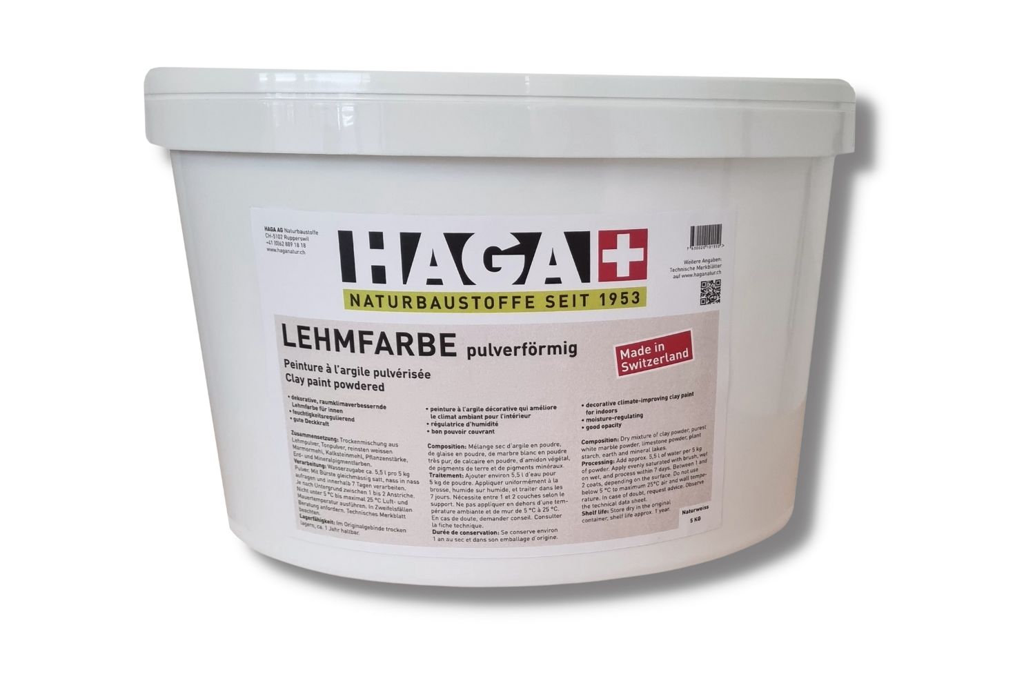 HAGA Lehmfarbe naturweiss