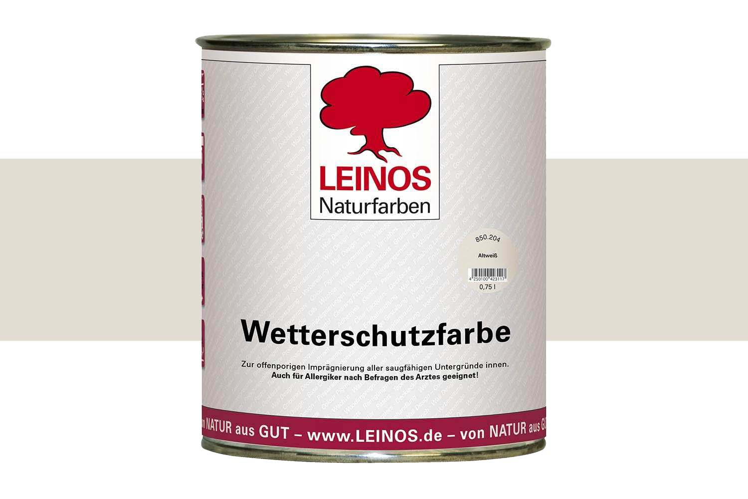 Leinos Wetterschutzfarbe auf Ölbasis 850 Altweiß