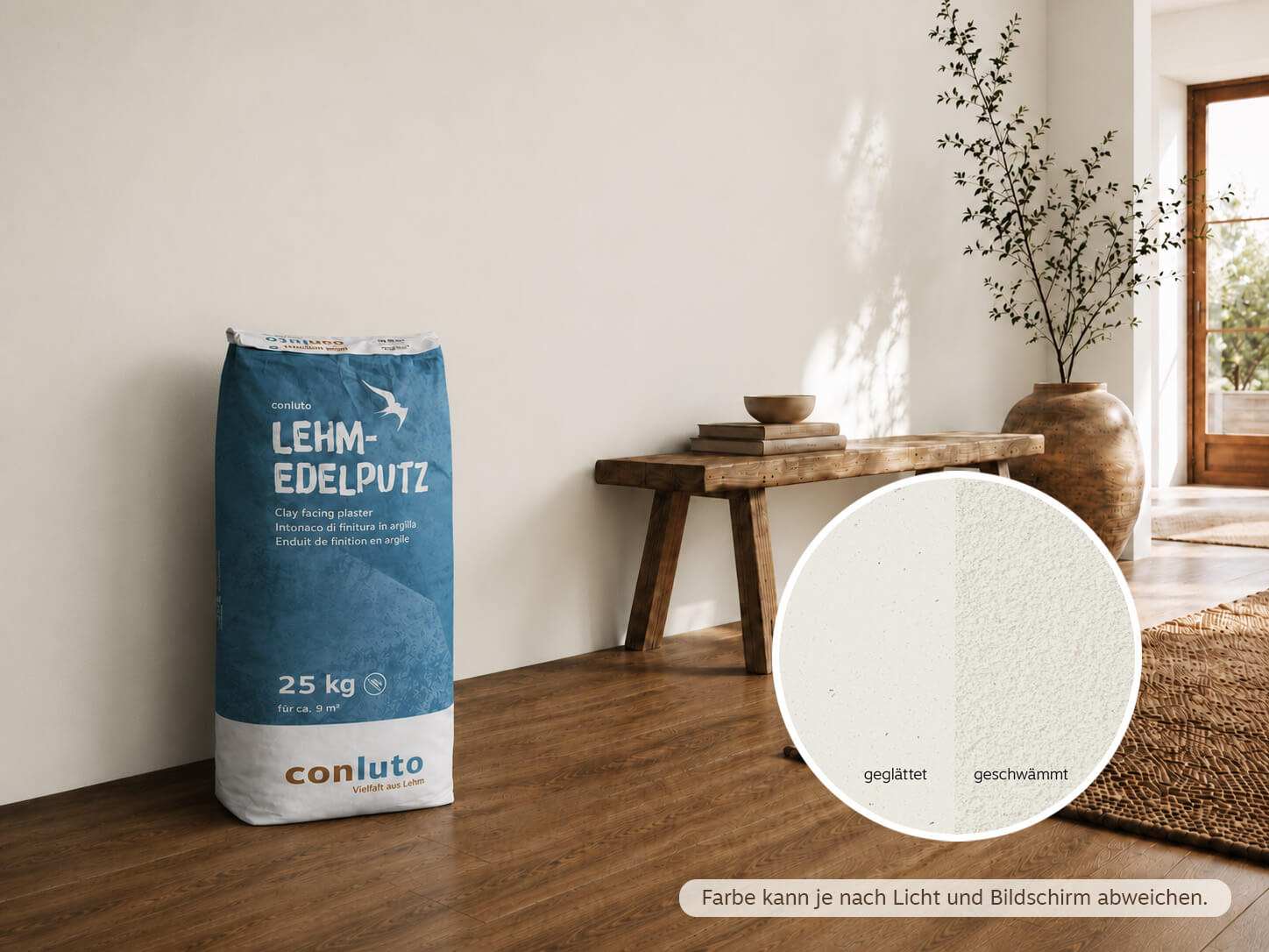 conluto Lehm-Edelputz Nebelgrau