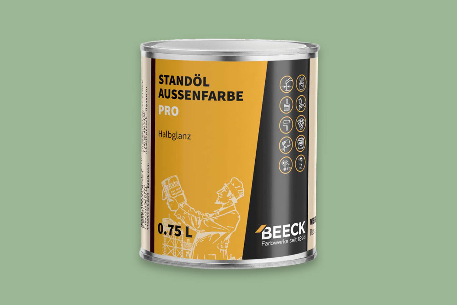 Beeck Standöl-Außenfarbe Pro seidenglanz Grün 1:4