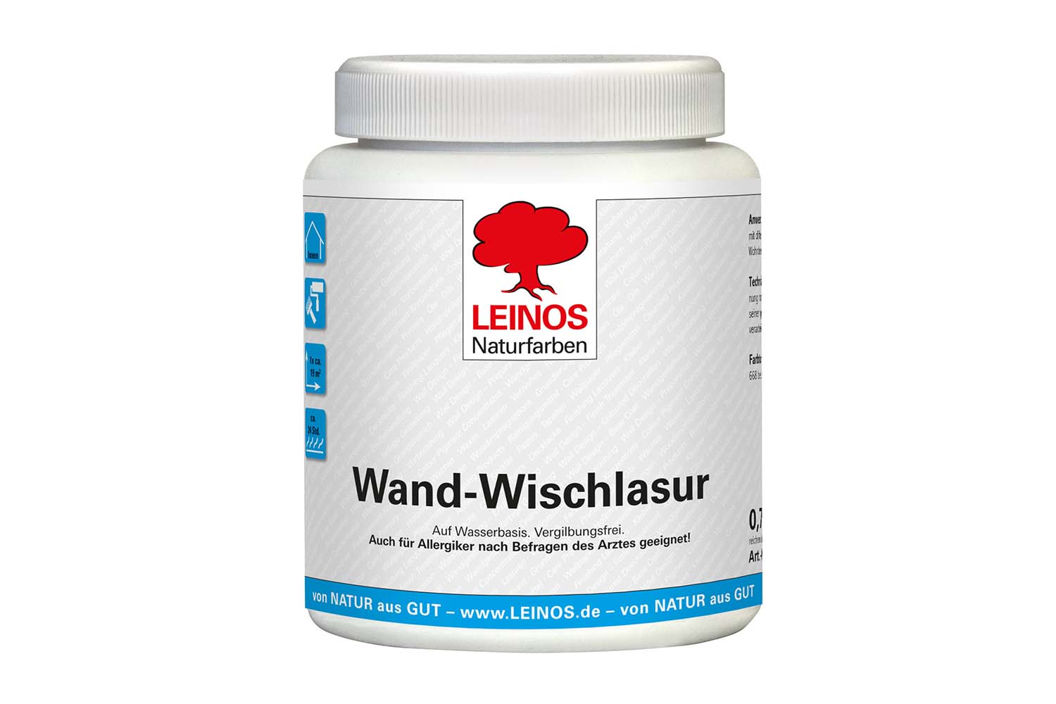 Leinos Wand-Wischlasur auf Wasserbasis 601