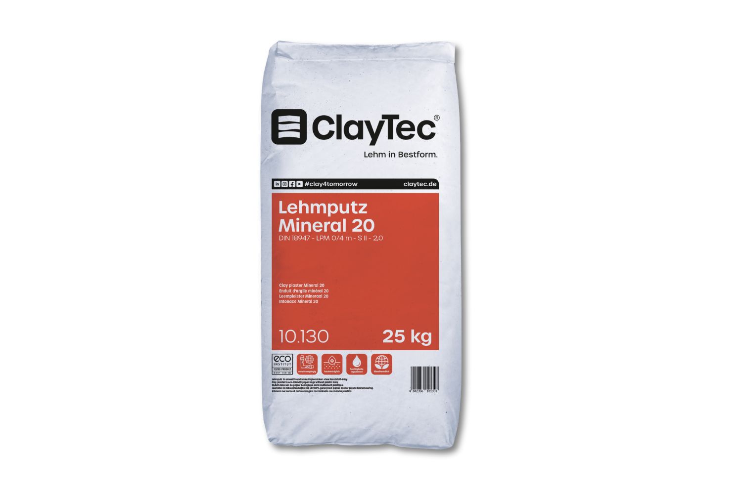 Claytec Lehmputz Mineral 20