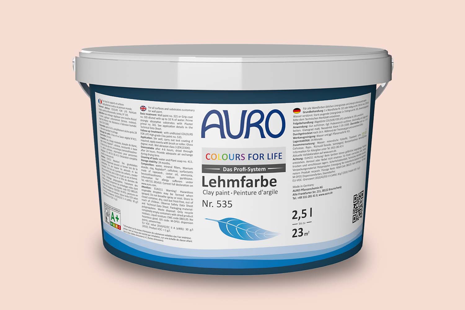 Auro Profi-Lehmfarbe Nr. 535 rose quartz Colours For Life