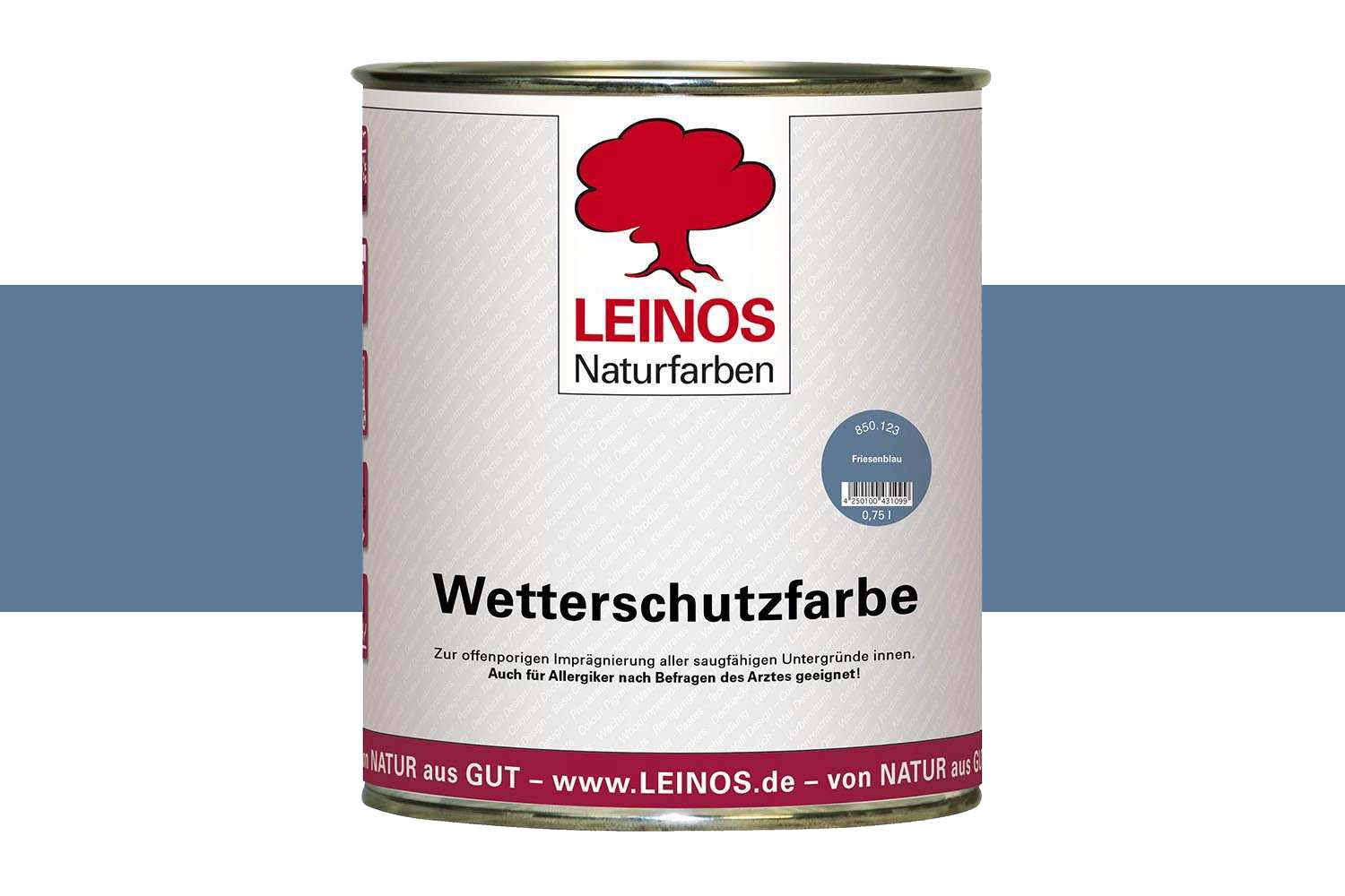 Leinos Wetterschutzfarbe auf Ölbasis 850 Friesenblau