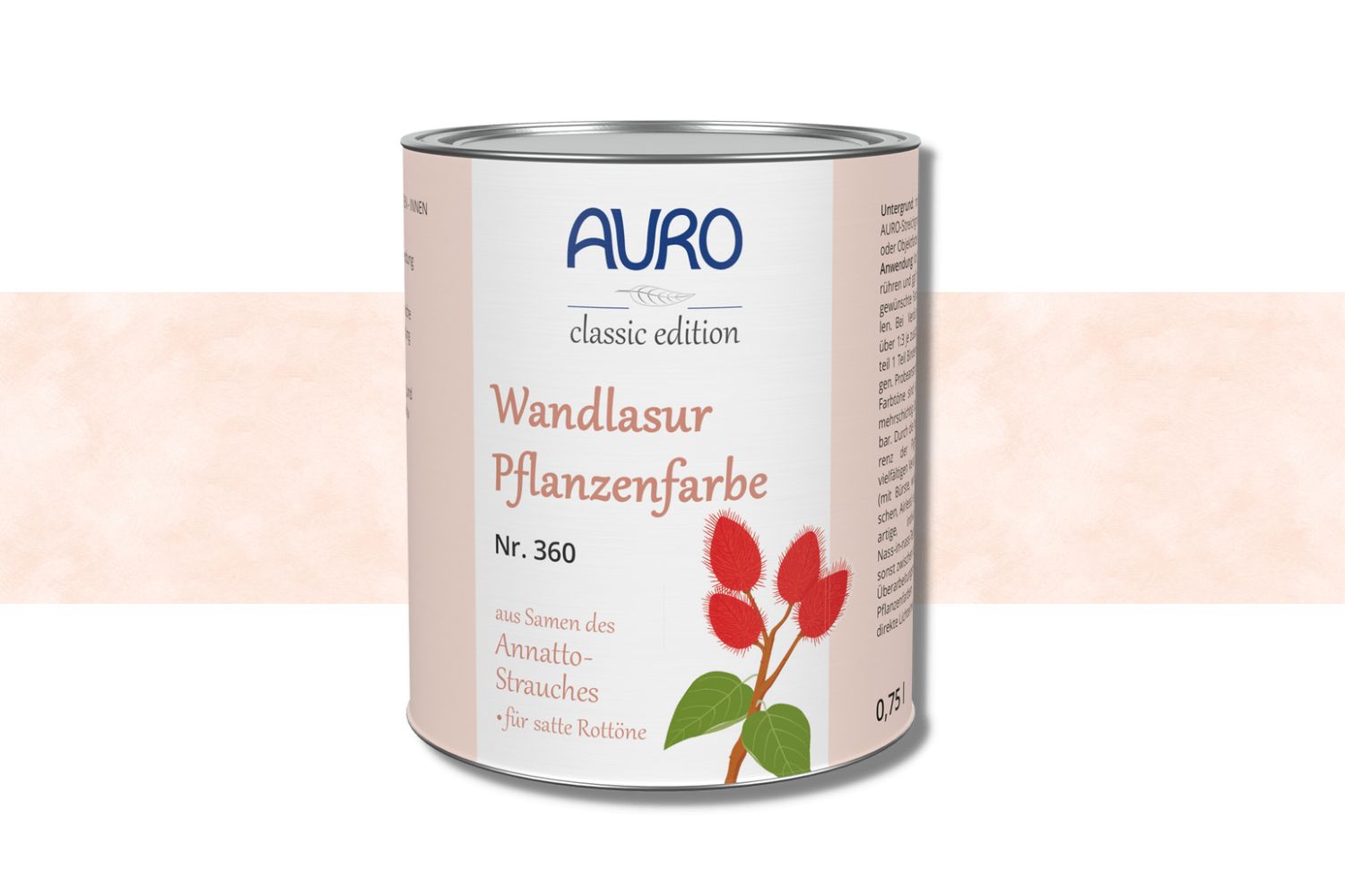 Auro Wandlasur-Pflanzenfarbe Nr. 360 - Ipiak-Rot (Gelbton)