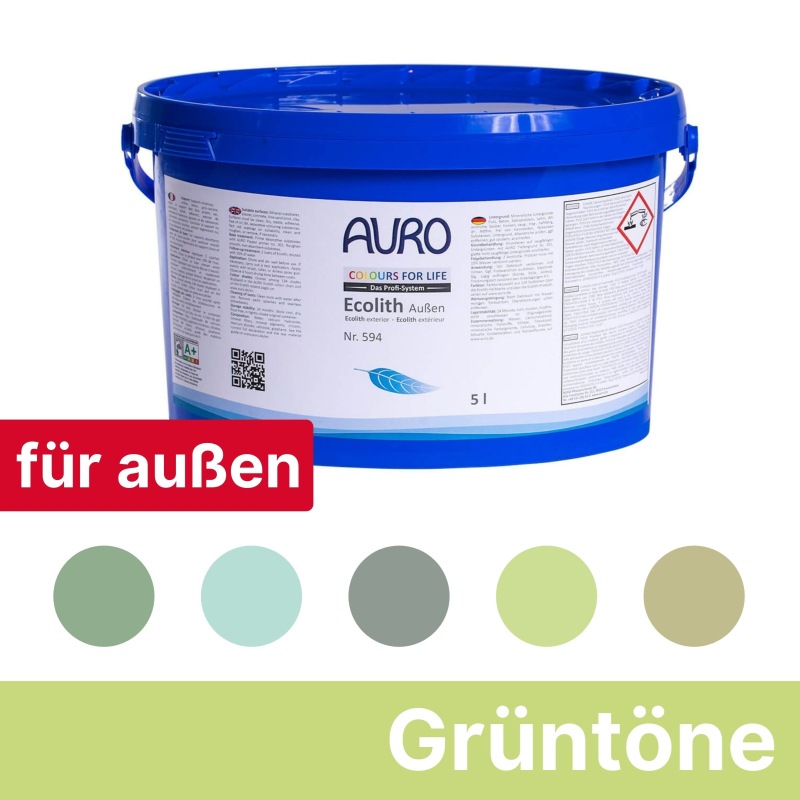 Auro Ecolith Kalkfarbe für außen - Grün