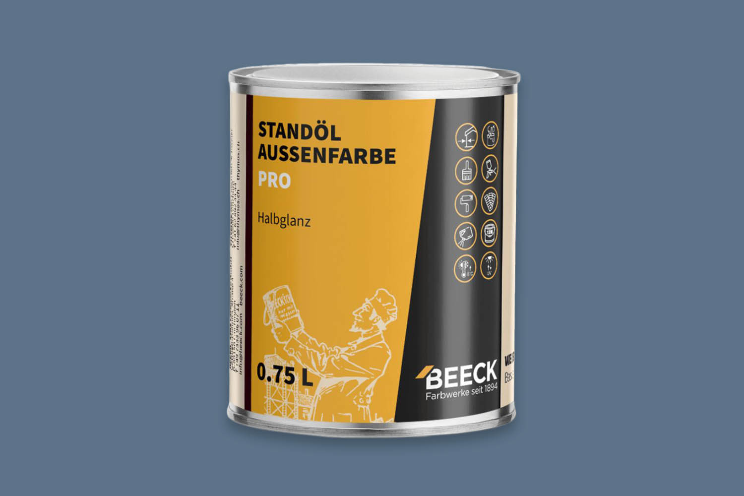 Beeck Standöl-Außenfarbe Pro seidenglanz Nachtblau 03