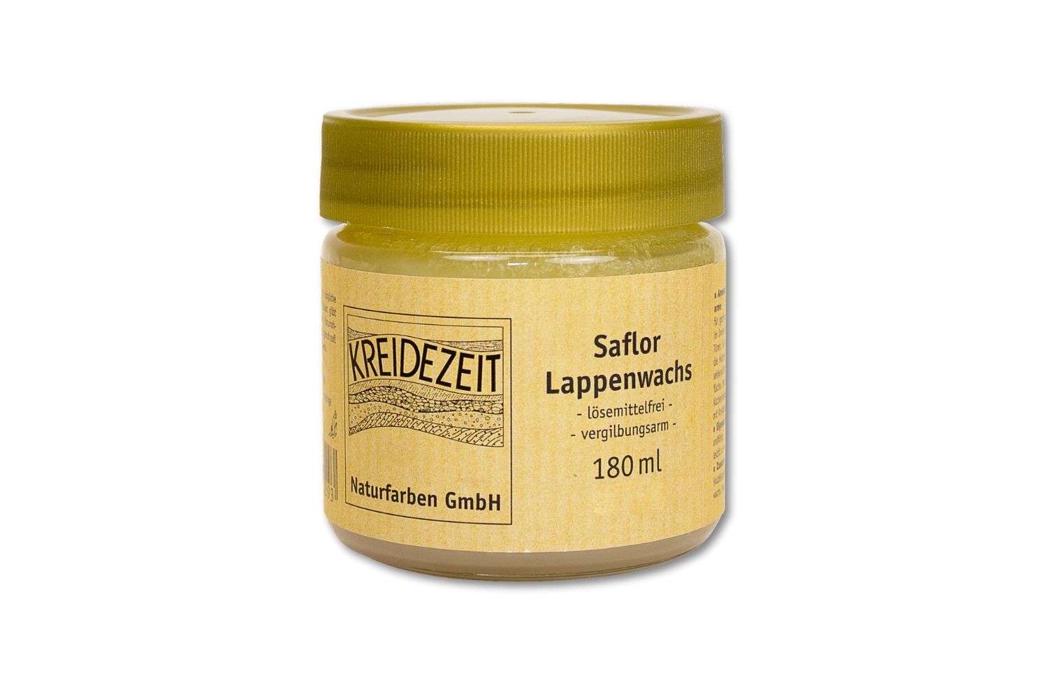 Kreidezeit Saflor Lappenwachs lösemittelfrei 0,18 Liter