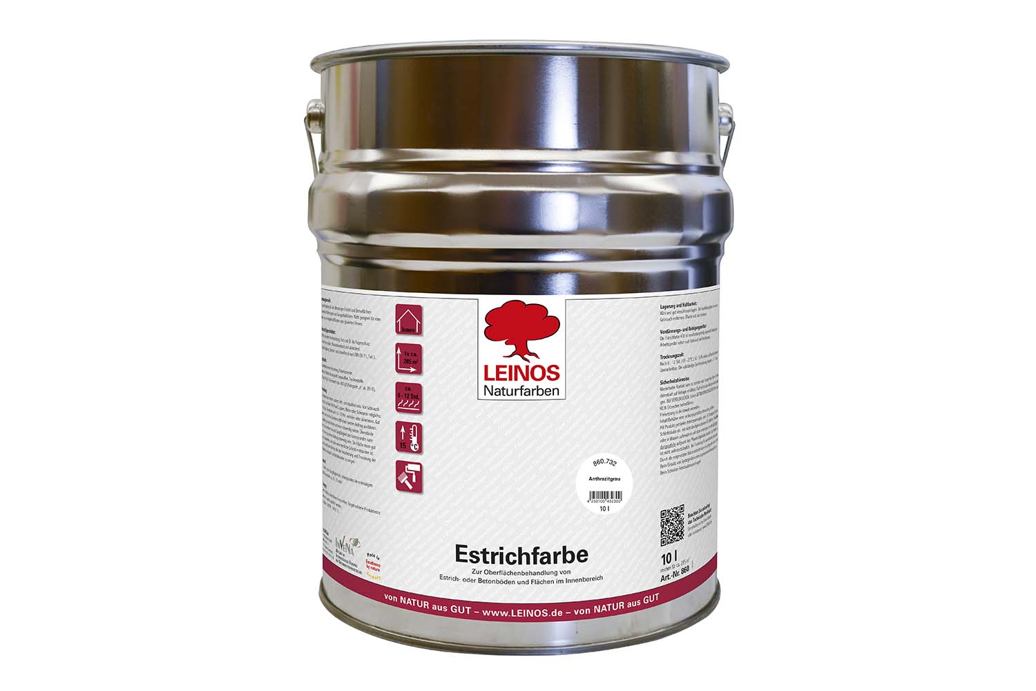 Leinos Estrichfarbe 860 Anthrazitgrau