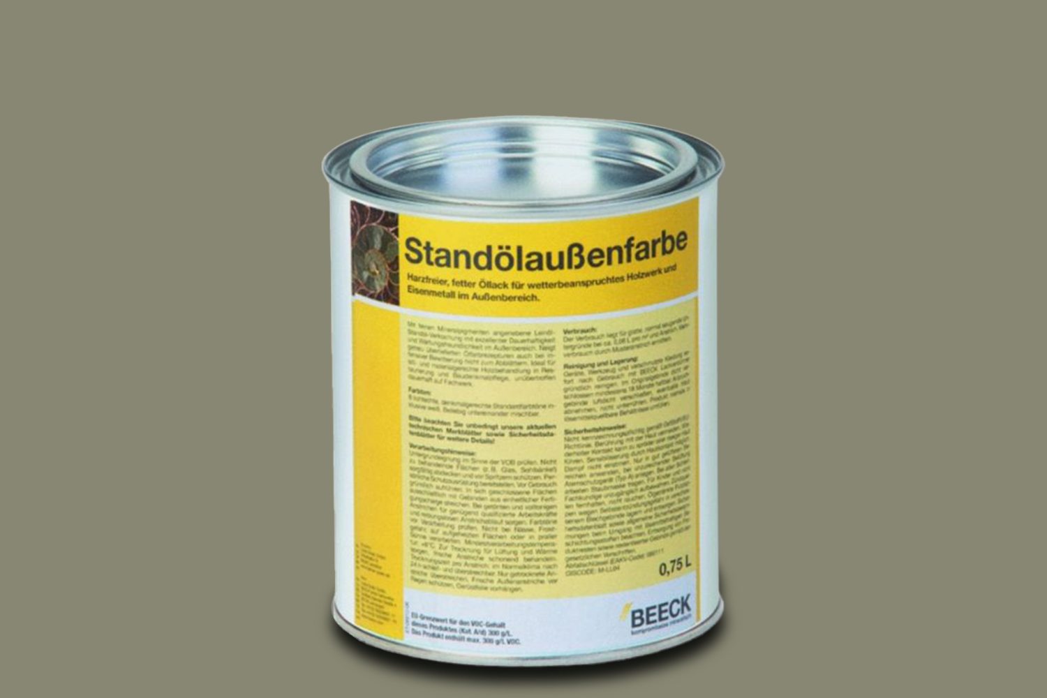 Beeck Standöl-Außenfarbe seidenglänzend Umbra 1:1