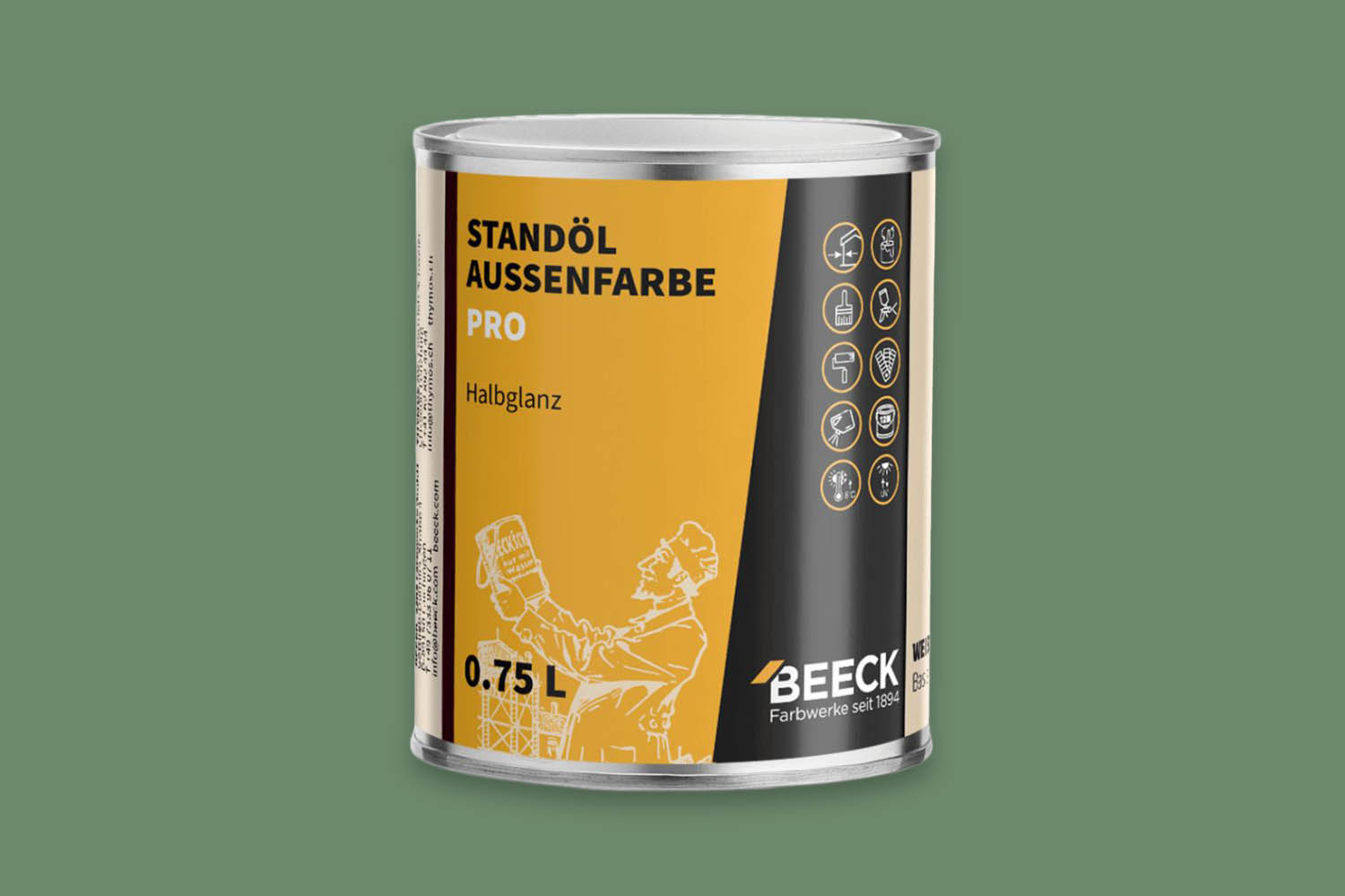 Beeck Standöl-Außenfarbe Pro seidenglanz Klassikgrün 03