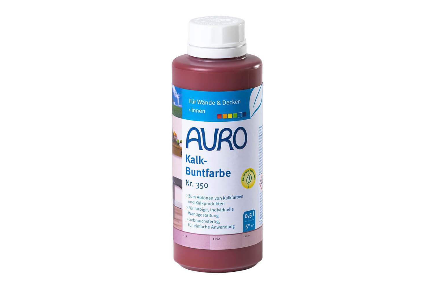 Auro Kalk-Buntfarbe Nr. 350 - Oxid-Rot