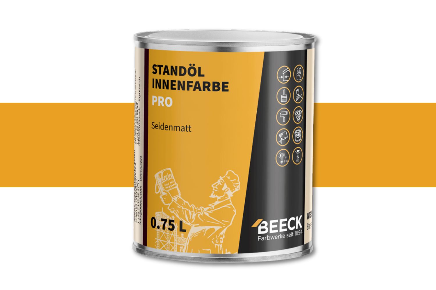 Beeck Standöl-Innenfarbe Pro seidenmatt maisgelb