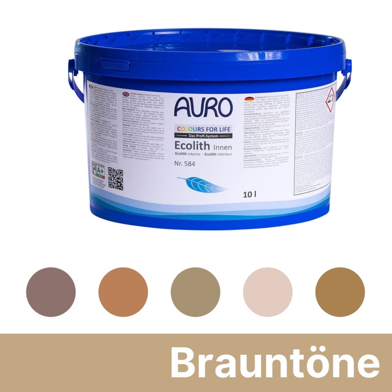 Auro Ecolith Kalkfarbe für innen - Braun
